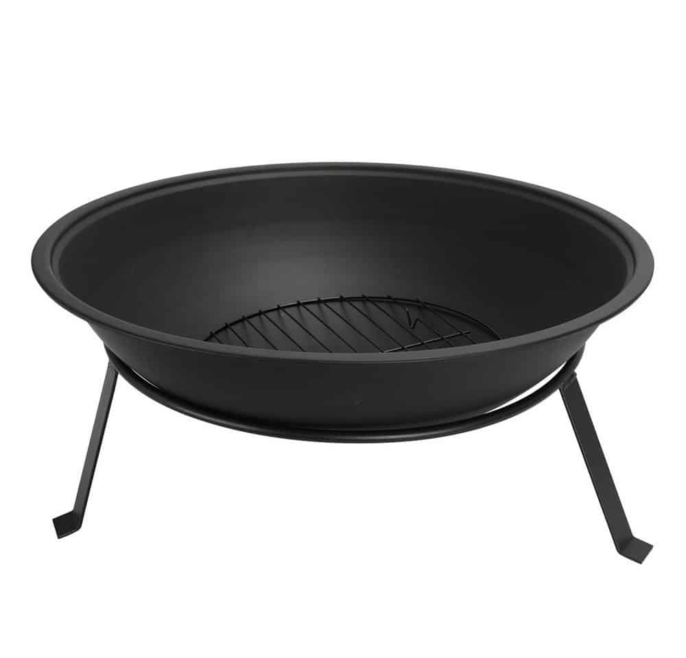 ADLER EUROPE Feuerschale AD 6818 Garten-Feuerstelle aus pulverbeschichtetem Stahl mit Rost