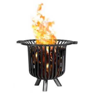 CookKing Feuerkorb Stahl Verona 60 cm x 60 cm x 52 cm Schwarz
