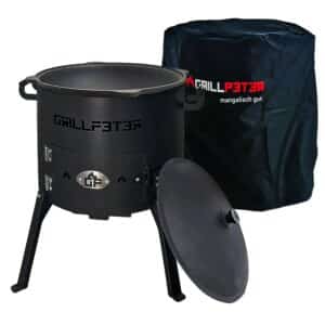 Grillpeter Utschak Set Nurlan Ø40 cm mit Kasan 10L mit Abdeckhaube