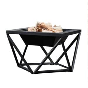Teamson Home Garten Holzfeuerschale 24 Zoll mit Tischplatte