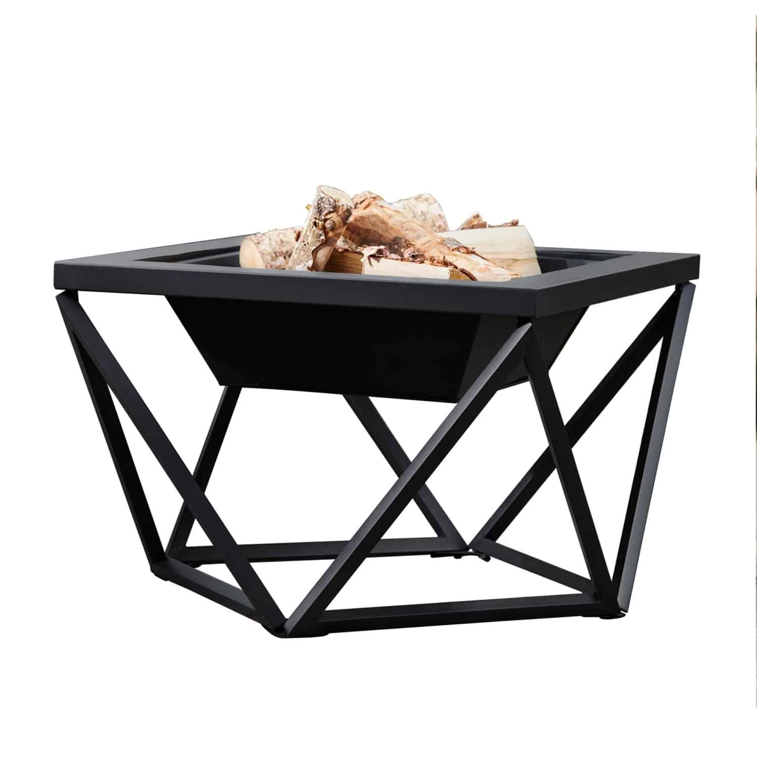 Teamson Home Garten Holzfeuerschale 24 Zoll mit Tischplatte