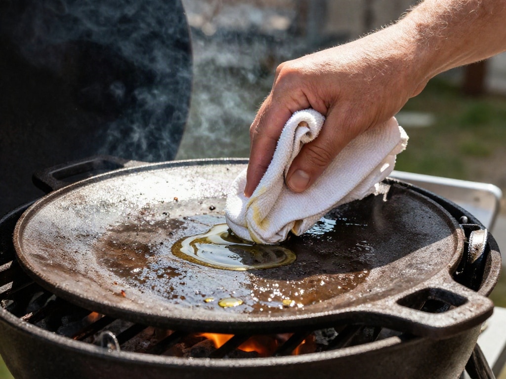 Feuerplatte einbrennen