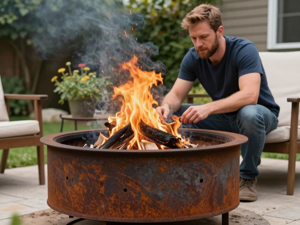 Feuerschale Stahl oder Gusseisen