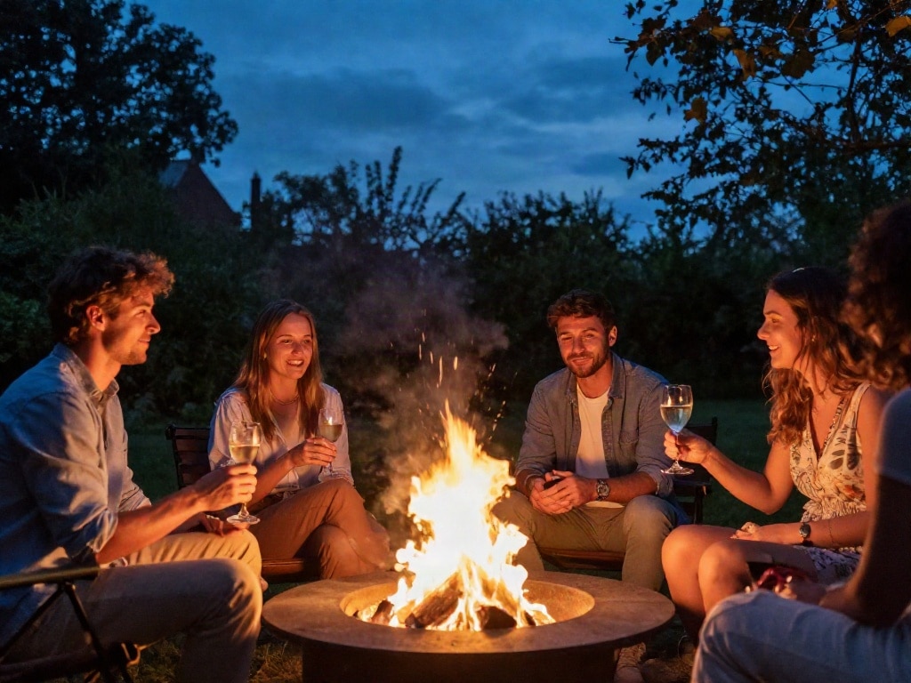 Feuerschale Gartenparty