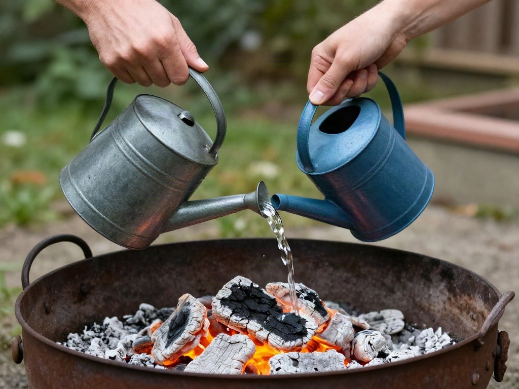 Feuerschale richtig löschen