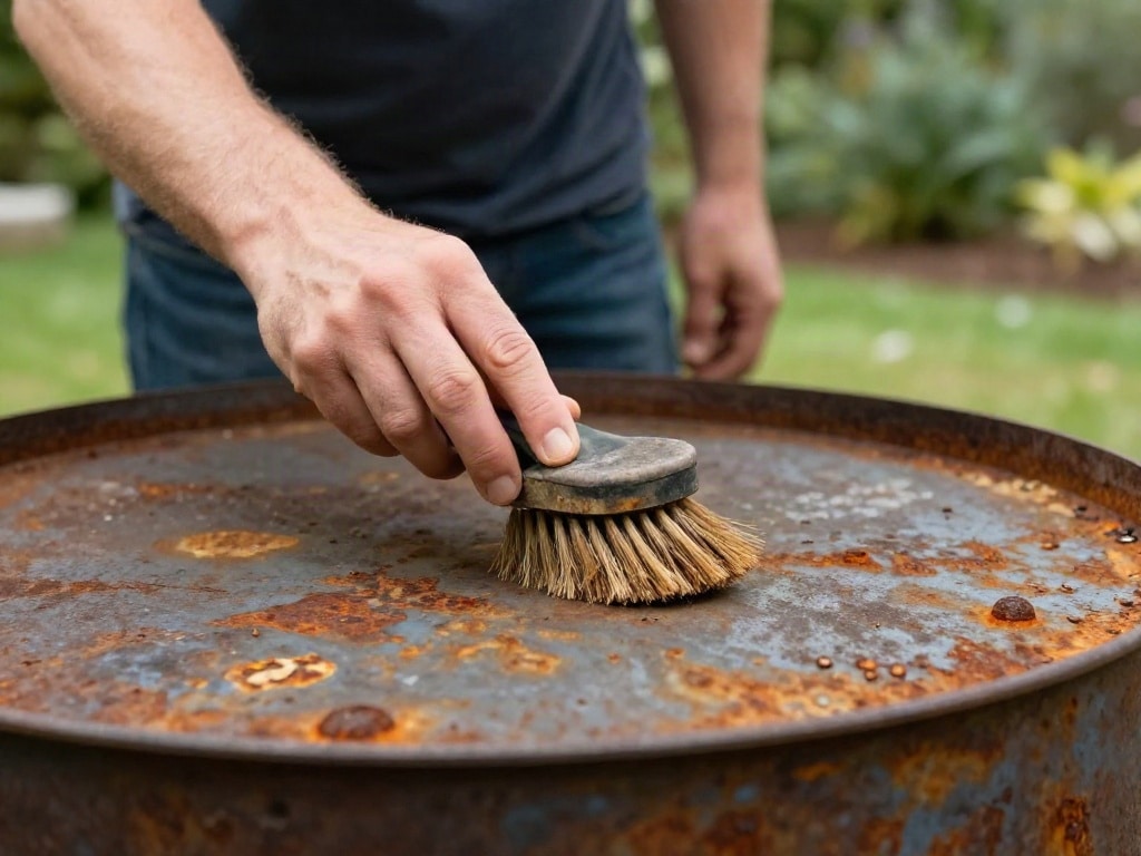 Feuerschale rostet