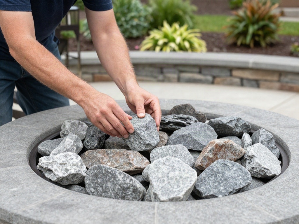 Feuerstelle aus Steinen bauen
