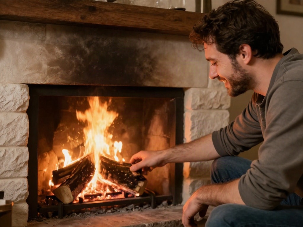 Hartholz oder Weichholz Feuer