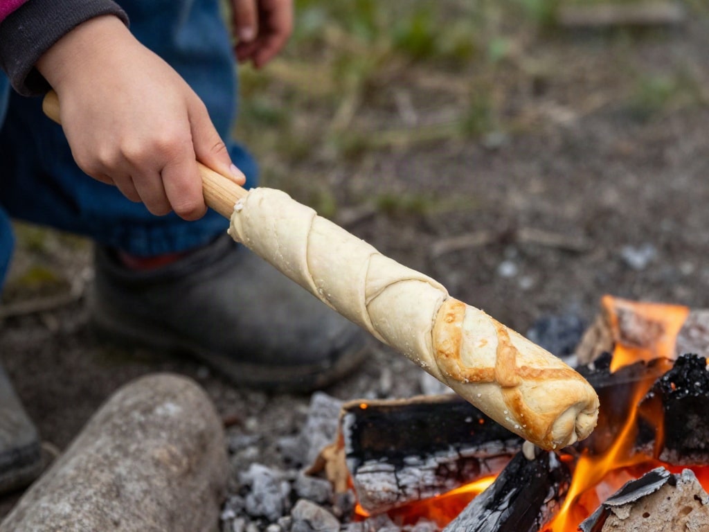 Stockbrot verbrennt
