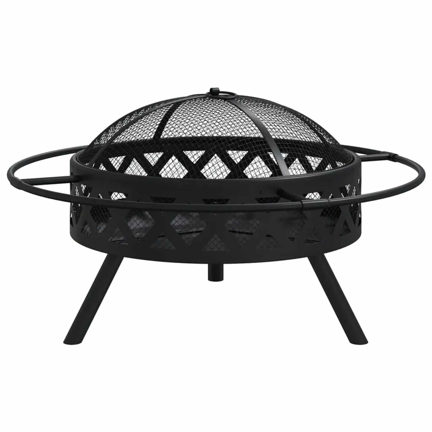 vidaXL Feuerschale mit Schürhaken 70 cm XXL Stahl Modell 1